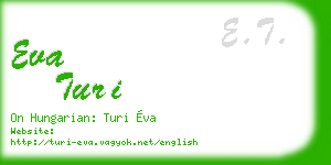 eva turi business card